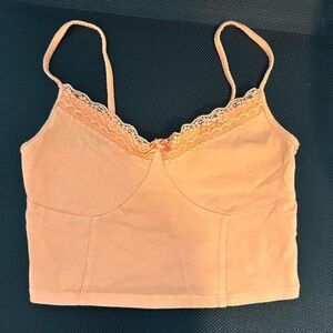 Orange lace pacsun tank top